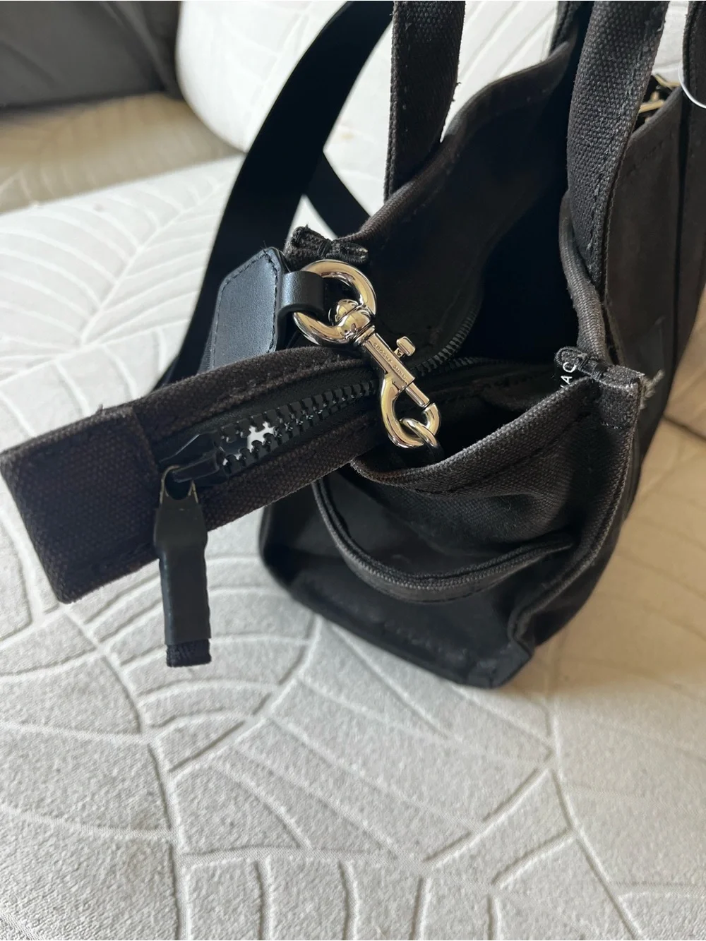 Marc Jacobs Black Canvas 'The Tote Bag' Small Tote